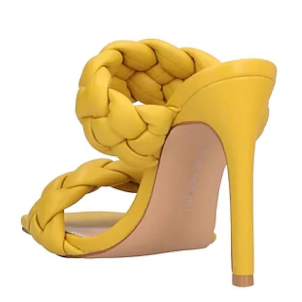 BRAND NEW STEVE MADDEN WOMEN"S CHUNKY BRAIDED STRAP DETAILS KENLEY HEELED SANDAL